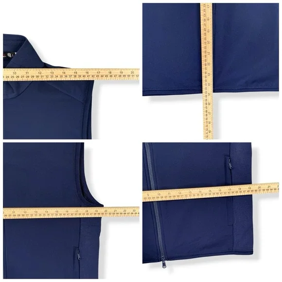 RLX Ralph Lauren Vest Mens Small Blue Full Zip Golf Performance Sleeveless NWT - Picture 14 of 15